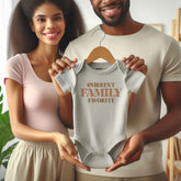 Kiddiepro Current Family Favorite Baby Bodysuit-New Addition to the family, Newest member, Youngest sibling, Grandma and grandpas favorite, loved by everyone, Adorable Baby clothes